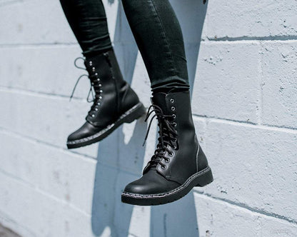 A9647 Black 10-Eye Gibson Boot - T.U.K. Shoes
