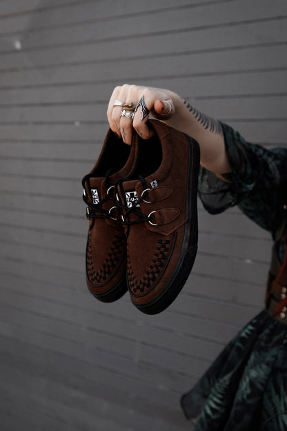 A3433 Brown Suede Creeper Sneaker - T.U.K. Shoes
