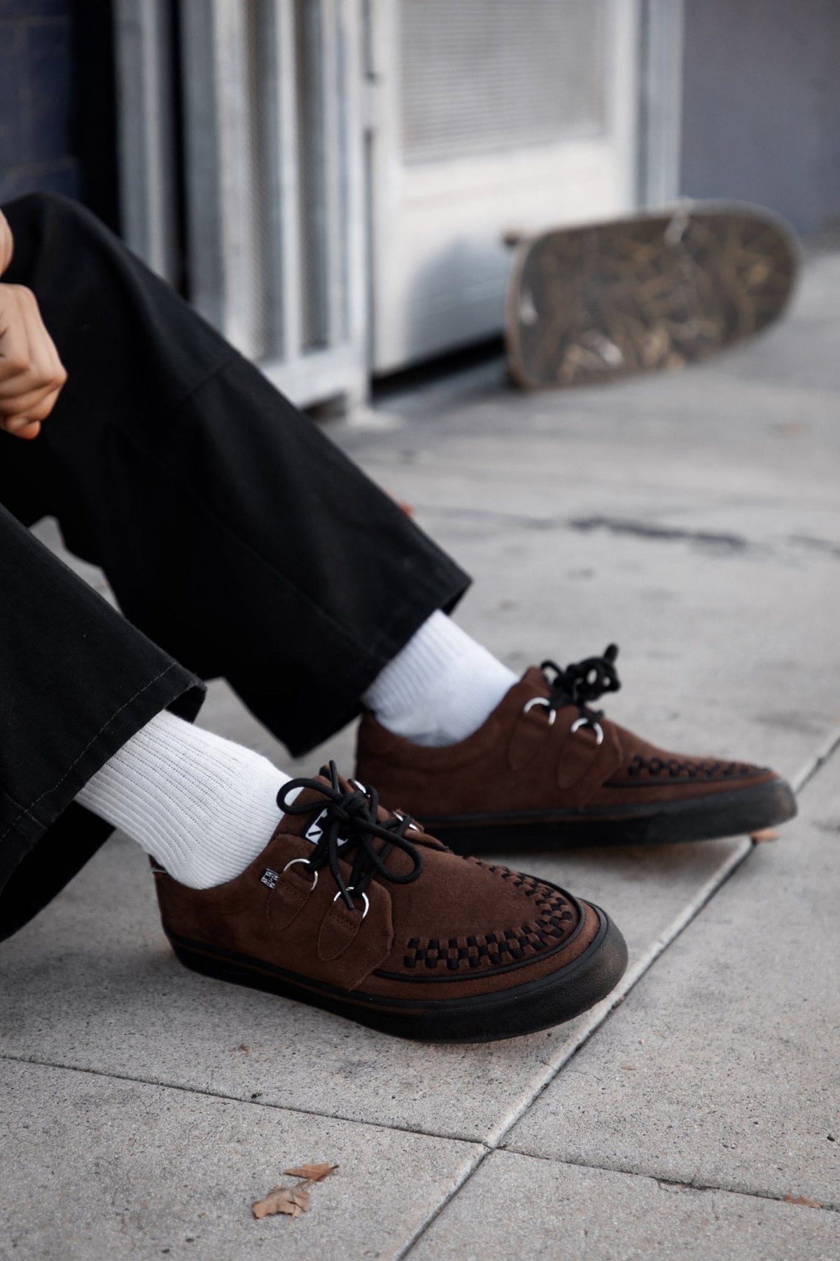 A3433 Brown Suede Creeper Sneaker - T.U.K. Shoes