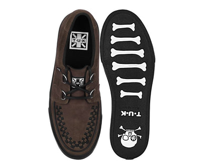 A3433 Brown Suede Creeper Sneaker - T.U.K. Shoes