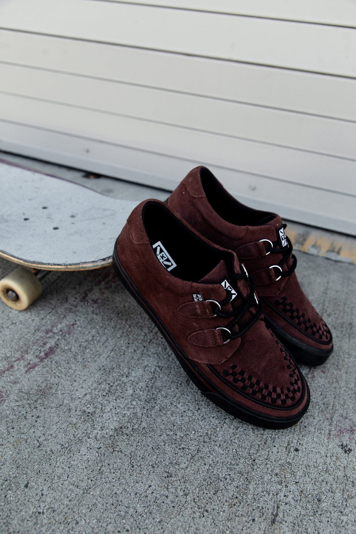A3433 Brown Suede Creeper Sneaker - T.U.K. Shoes