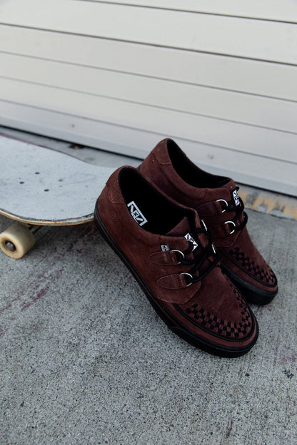 A3433 Brown Suede Creeper Sneaker - T.U.K. Shoes
