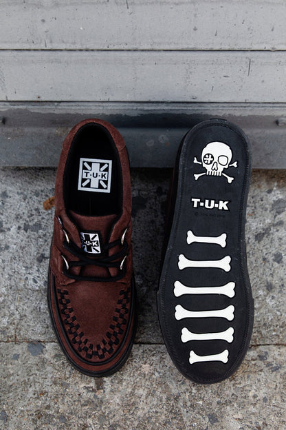 A3433 Brown Suede Creeper Sneaker - T.U.K. Shoes