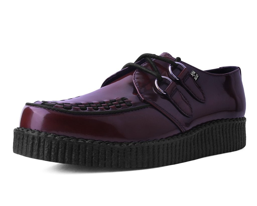 F9857 Burgundy Rub-Off TUKskin™ Viva Low Creeper - T.U.K. Shoes