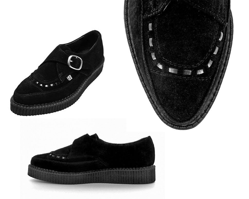 A8139 Suede Pointed Buckle Creeper - T.U.K. Shoes