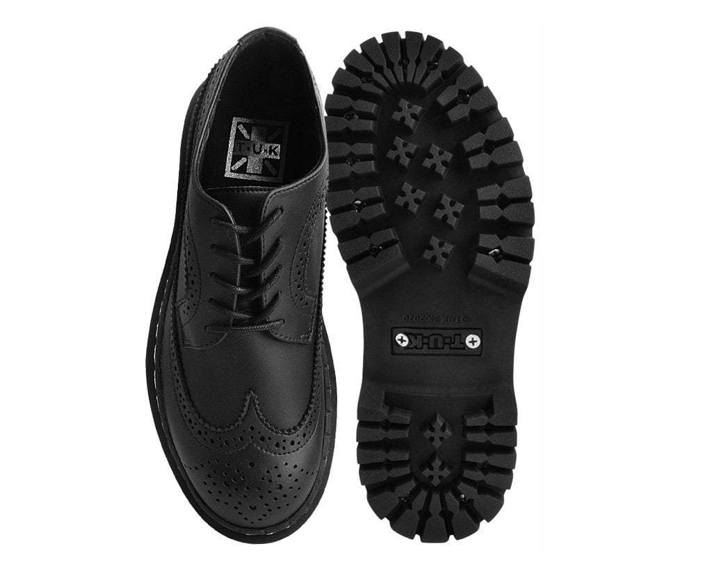 A9884 Black Double Decker Brogue - T.U.K. Shoes