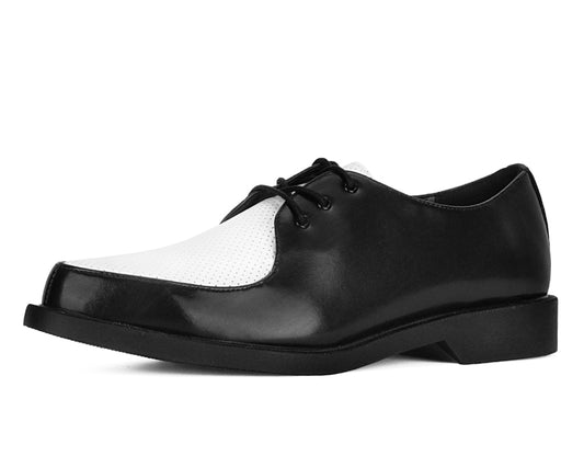 A3366 Black & White Pointed Jam Shoe - T.U.K. Shoes