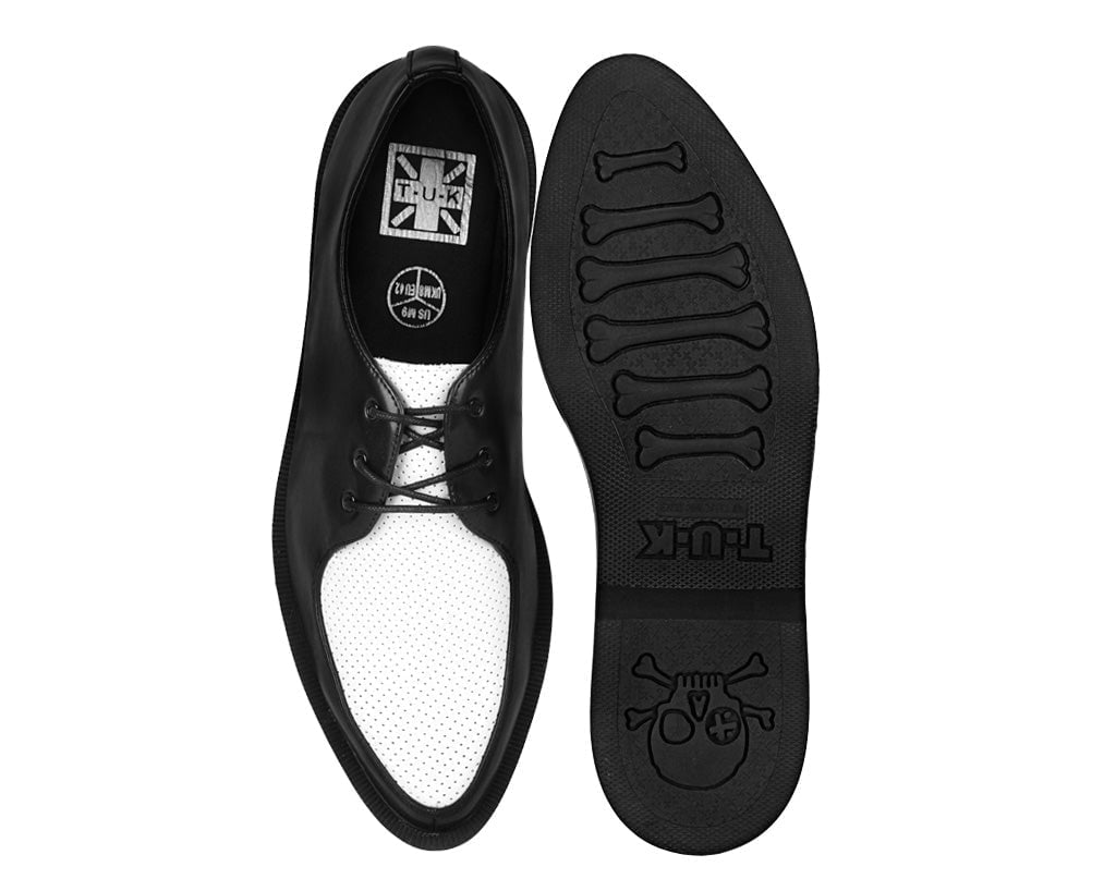A3366 Black & White Pointed Jam Shoe - T.U.K. Shoes