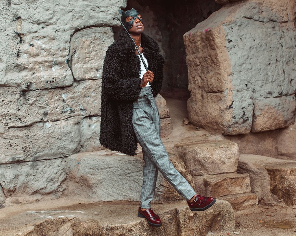 A9856 Burgundy Rub Off TUKskin™ Monk Buckle Creeper - T.U.K. Shoes