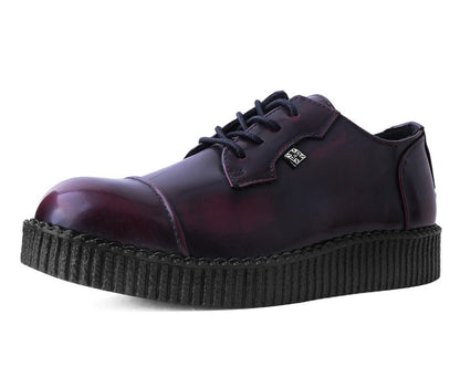 F3105 Burgundy TUKskin™ Toe Cap Viva Low Creeper - T.U.K. Shoes