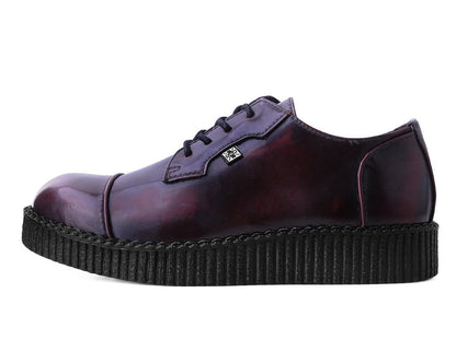 F3105 Burgundy TUKskin™ Toe Cap Viva Low Creeper - T.U.K. Shoes