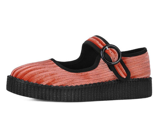 F3215L Orange Corduroy Viva Low Mary Jane - T.U.K. Shoes