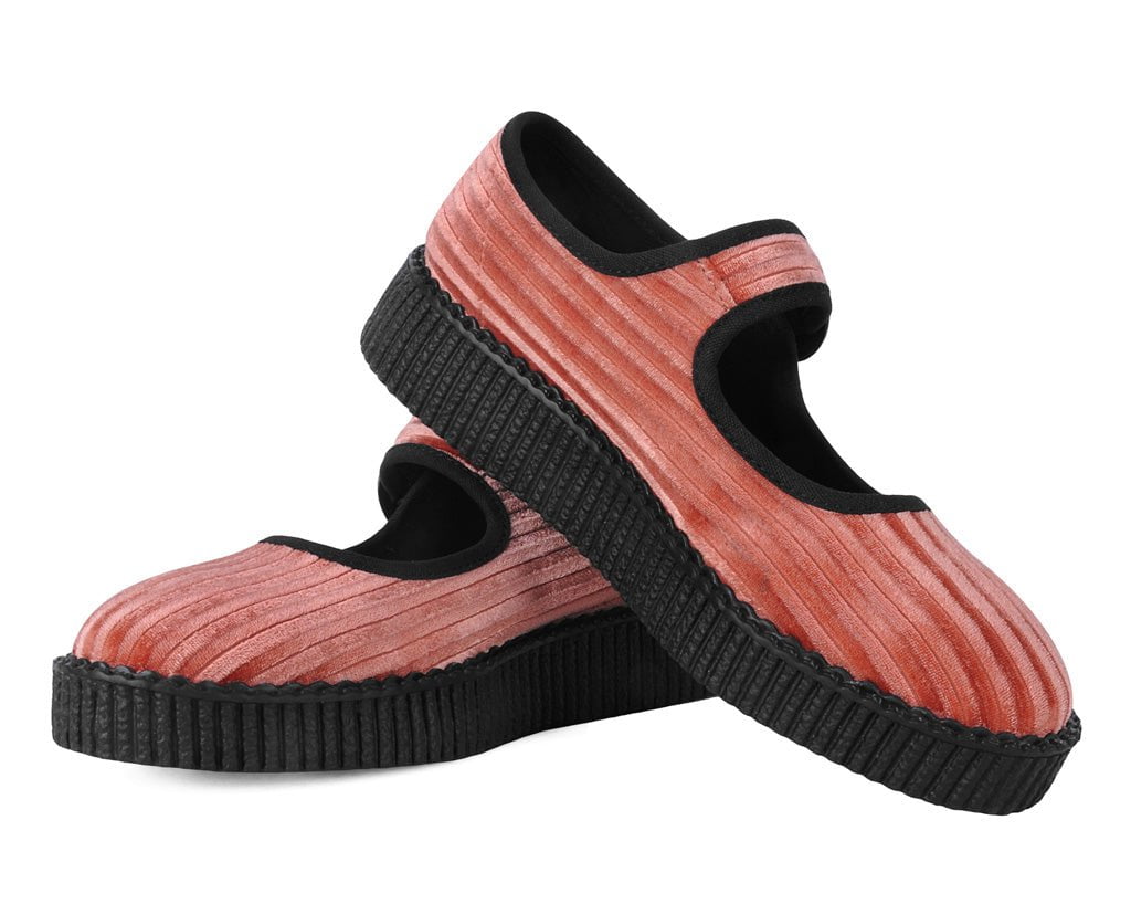 F3215L Orange Corduroy Viva Low Mary Jane - T.U.K. Shoes