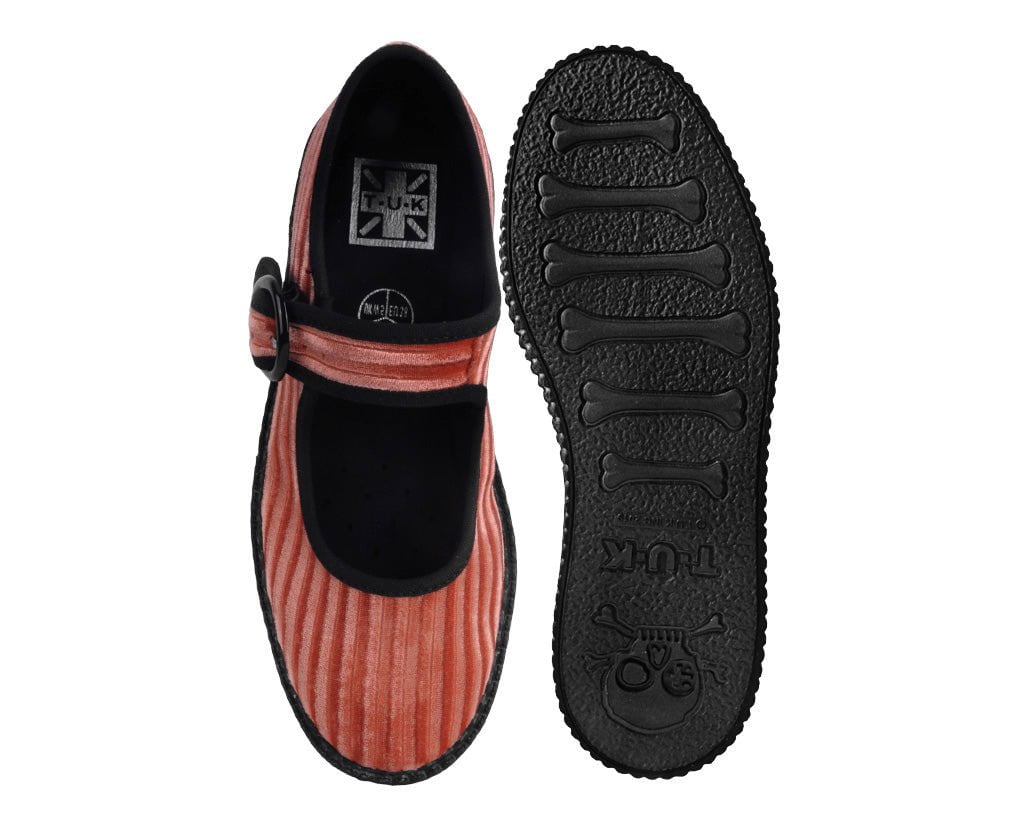 F3215L Orange Corduroy Viva Low Mary Jane - T.U.K. Shoes