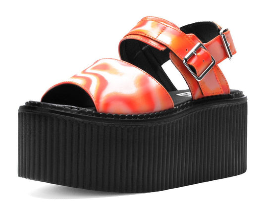 S3306L Orange Wavy Strato Sandal - T.U.K. Shoes