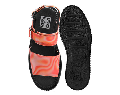 S3306L Orange Wavy Strato Sandal - T.U.K. Shoes
