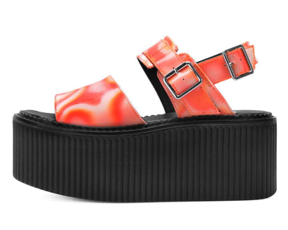 S3306L Orange Wavy Strato Sandal - T.U.K. Shoes