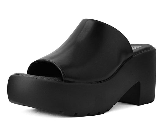 A9878L Black Bubble Mule Heel - T.U.K. Shoes