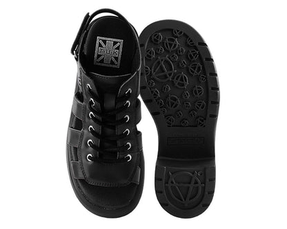 A9962L Black Lace Up Bubble Heel - T.U.K. Shoes