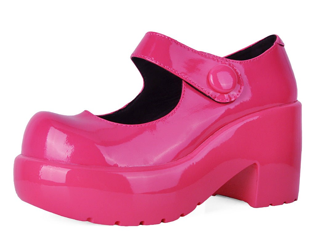 A3219L Pink Liquid Bubble Mary Jane Platform - T.U.K. Shoes