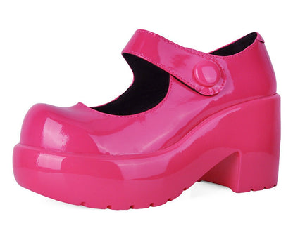 A3219L Pink Liquid Bubble Mary Jane Platform - T.U.K. Shoes