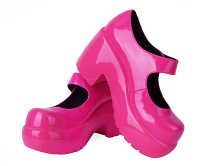 A3219L Pink Liquid Bubble Mary Jane Platform - T.U.K. Shoes