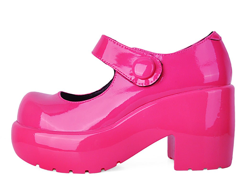 A3219L Pink Liquid Bubble Mary Jane Platform - T.U.K. Shoes