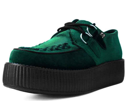 V8535 Emerald Green Velvet Viva Mondo Creeper - T.U.K. Shoes