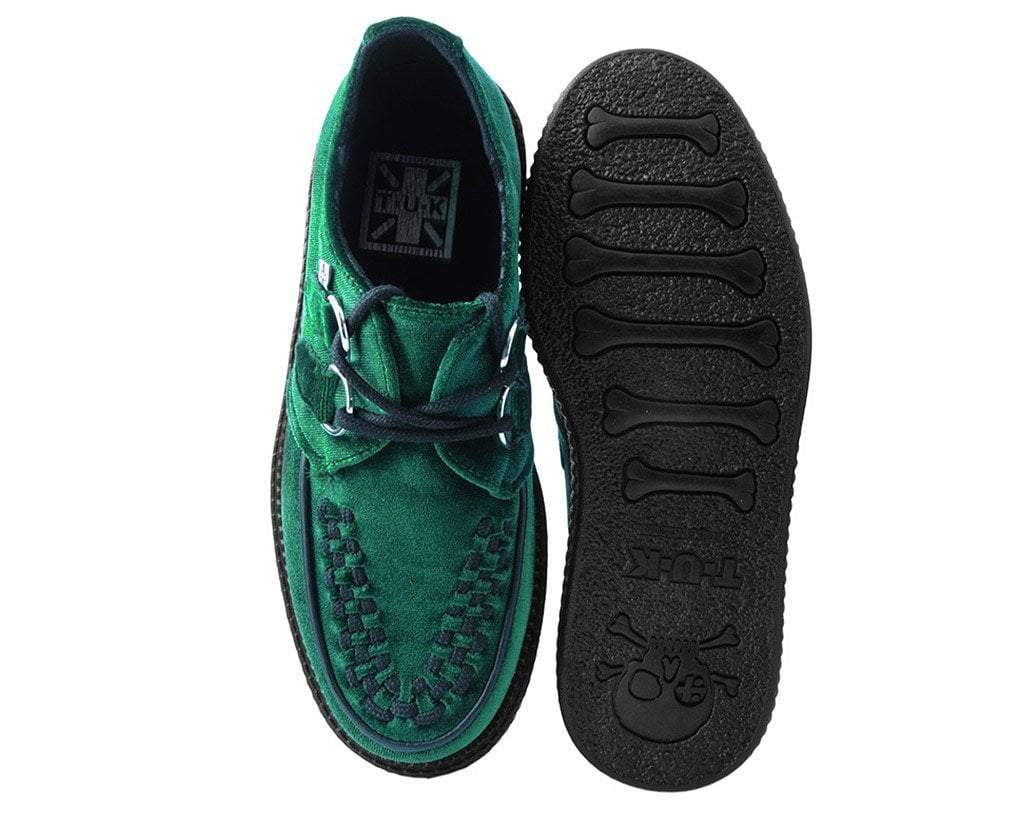 V8535 Emerald Green Velvet Viva Mondo Creeper - T.U.K. Shoes