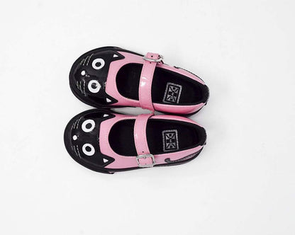 A9726B Black & Pink Kitty Mary Jane Toddler Sneaker - T.U.K. Shoes