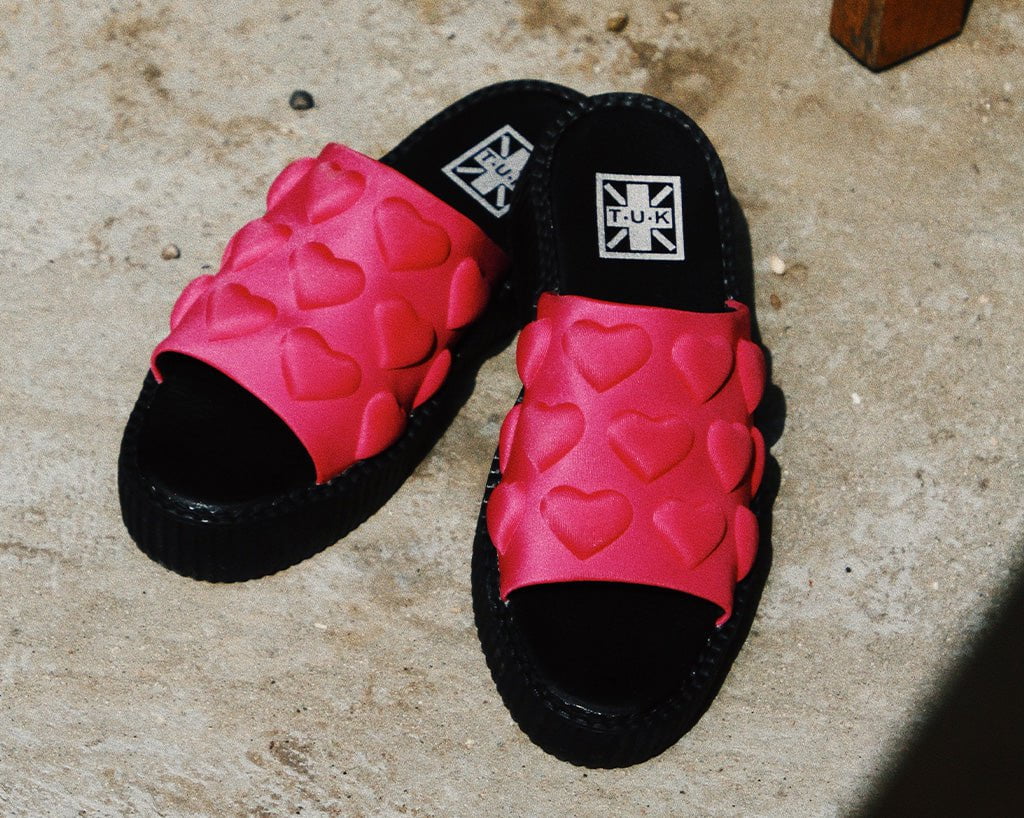 V3303L Pink Puff Heart Mondo Sandal - T.U.K. Shoes