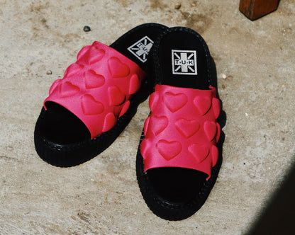 V3303L Pink Puff Heart Mondo Sandal - T.U.K. Shoes
