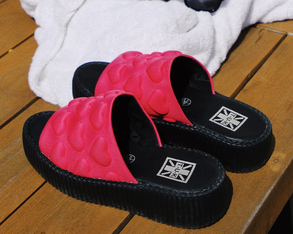 V3303L Pink Puff Heart Mondo Sandal - T.U.K. Shoes
