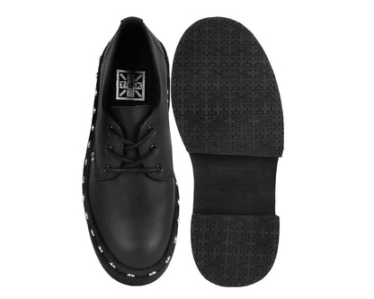 A3296 Black TUKskin Dino Flat Platform - T.U.K. Shoes