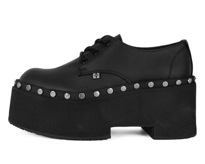 A3296 Black TUKskin Dino Flat Platform - T.U.K. Shoes