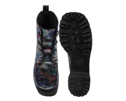 A3285L Floral Velvet Nosebleed Boot - T.U.K. Shoes