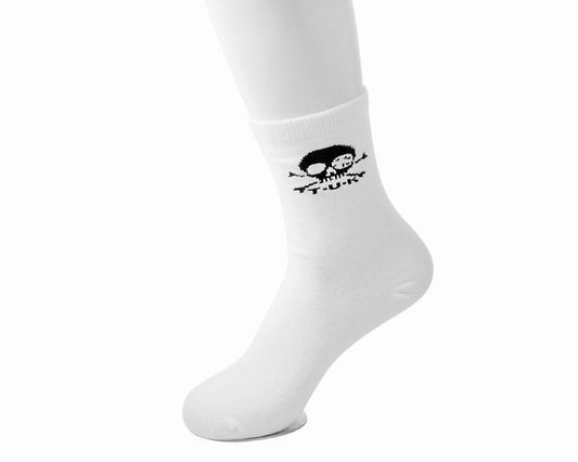 TSK1033 White T.U.K. Skull Logo Men’s Sock TSK1033-OS - T.U.K. Shoes