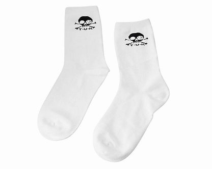 TSK1033 White T.U.K. Skull Logo Men’s Sock TSK1033-OS - T.U.K. Shoes