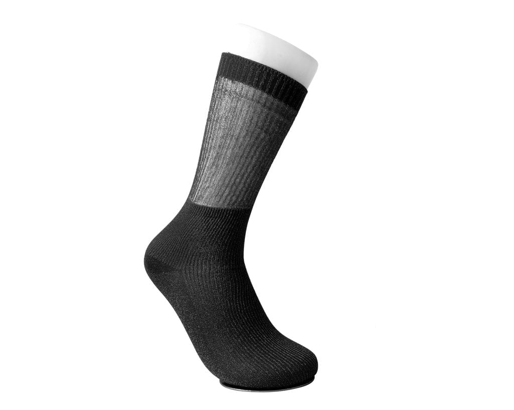 TSK1130 Black Ribbed Glitter Sock TSK1130 - T.U.K. Shoes