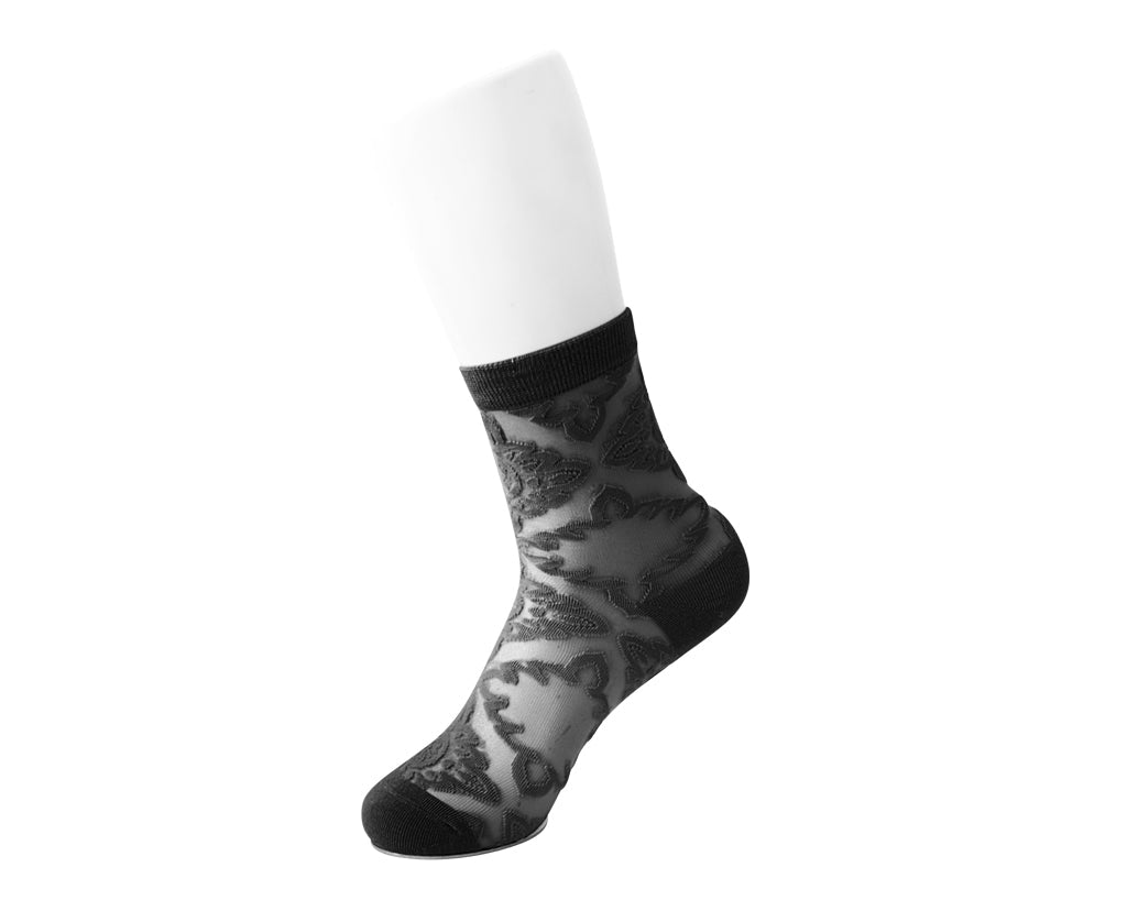 TSK1145 Black Mid-Calf Mesh Sock TSK1145-OS - T.U.K. Shoes
