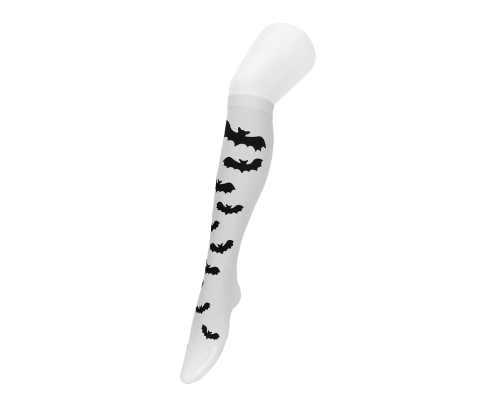 TSK1177 White Bat Thigh High Sock TSK1177-OS - T.U.K. Shoes