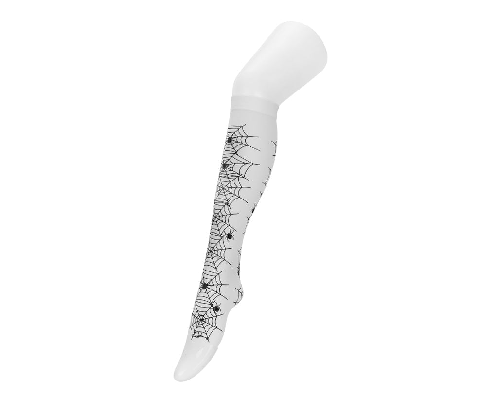 TSK1176 White Spider Thigh High Sock TSK1176-OS - T.U.K. Shoes