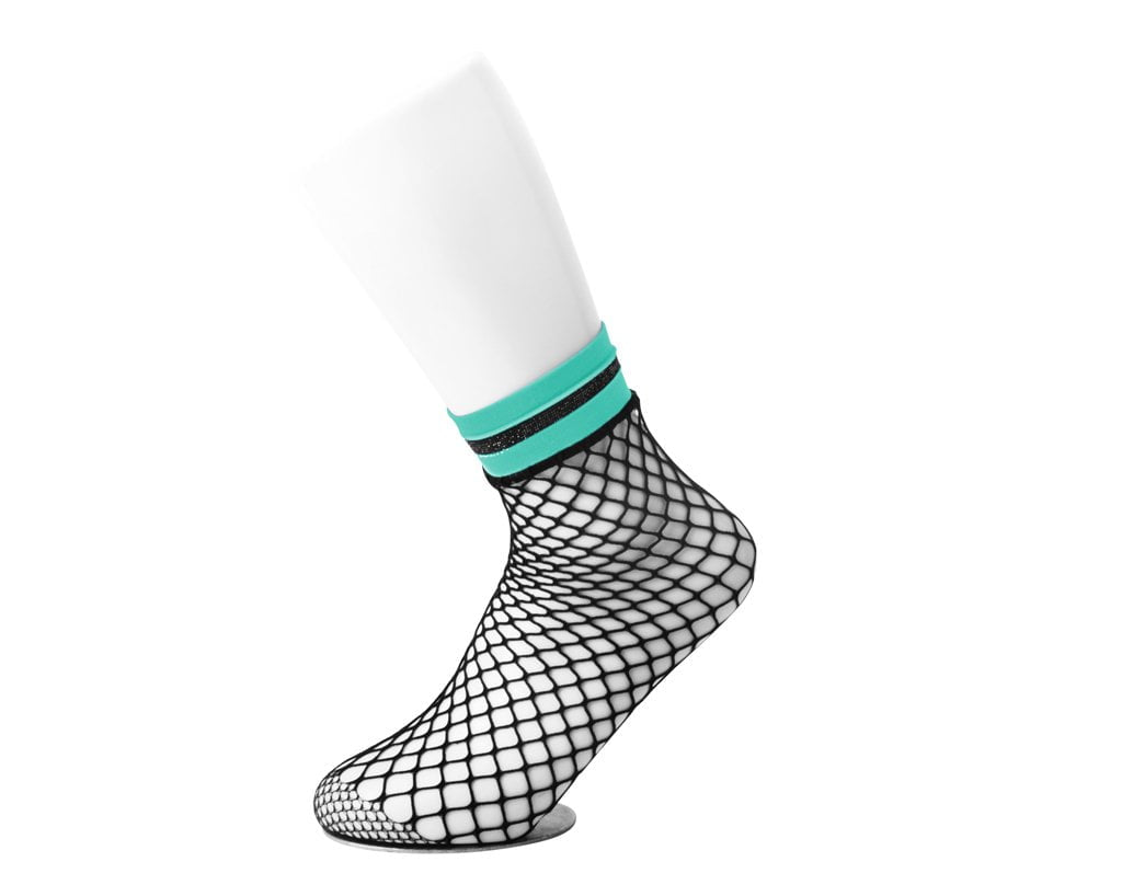 TSK1122 Multi-color Band Fishnet 5-Pk Sock TSK1122-OS - T.U.K. Shoes