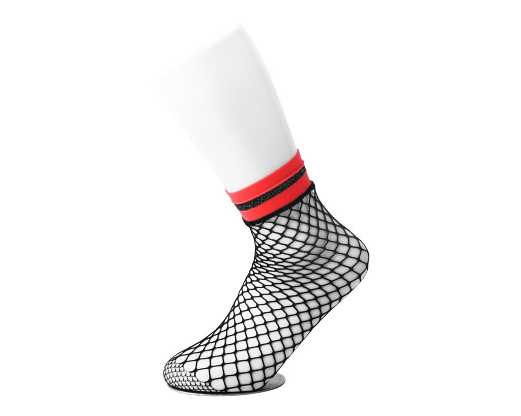 TSK1122 Multi-color Band Fishnet 5-Pk Sock TSK1122-OS - T.U.K. Shoes