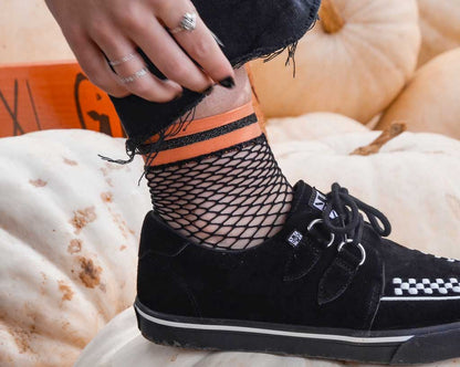 TSK1122 Multi-color Band Fishnet 5-Pk Sock TSK1122-OS - T.U.K. Shoes