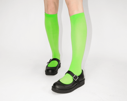 TSK1165 Green Knee-High Nylon Mesh Sock TSK1165-OS - T.U.K. Shoes