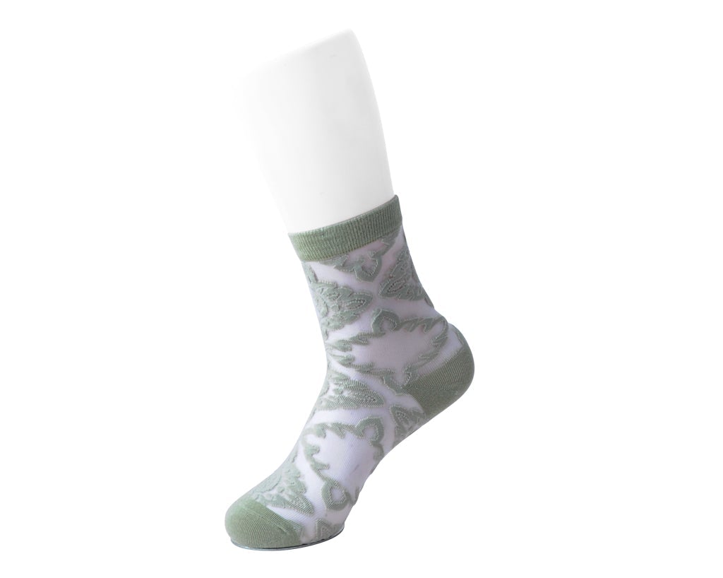 TSK1146 Sage Mid-Calf Mesh Sock TSK1146-OS - T.U.K. Shoes