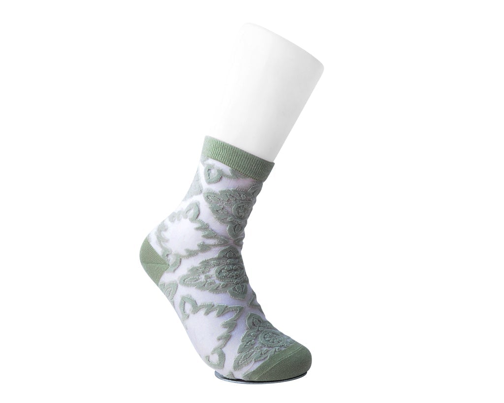 TSK1146 Sage Mid-Calf Mesh Sock TSK1146-OS - T.U.K. Shoes