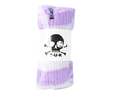 TSK1162 Purple & White Stripe Knit Leg Warmer TSK1162-OS - T.U.K. Shoes