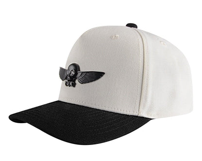 HT07 Black & Cream T.U.K. Wing Pin Hat HT07-OS - T.U.K. Shoes